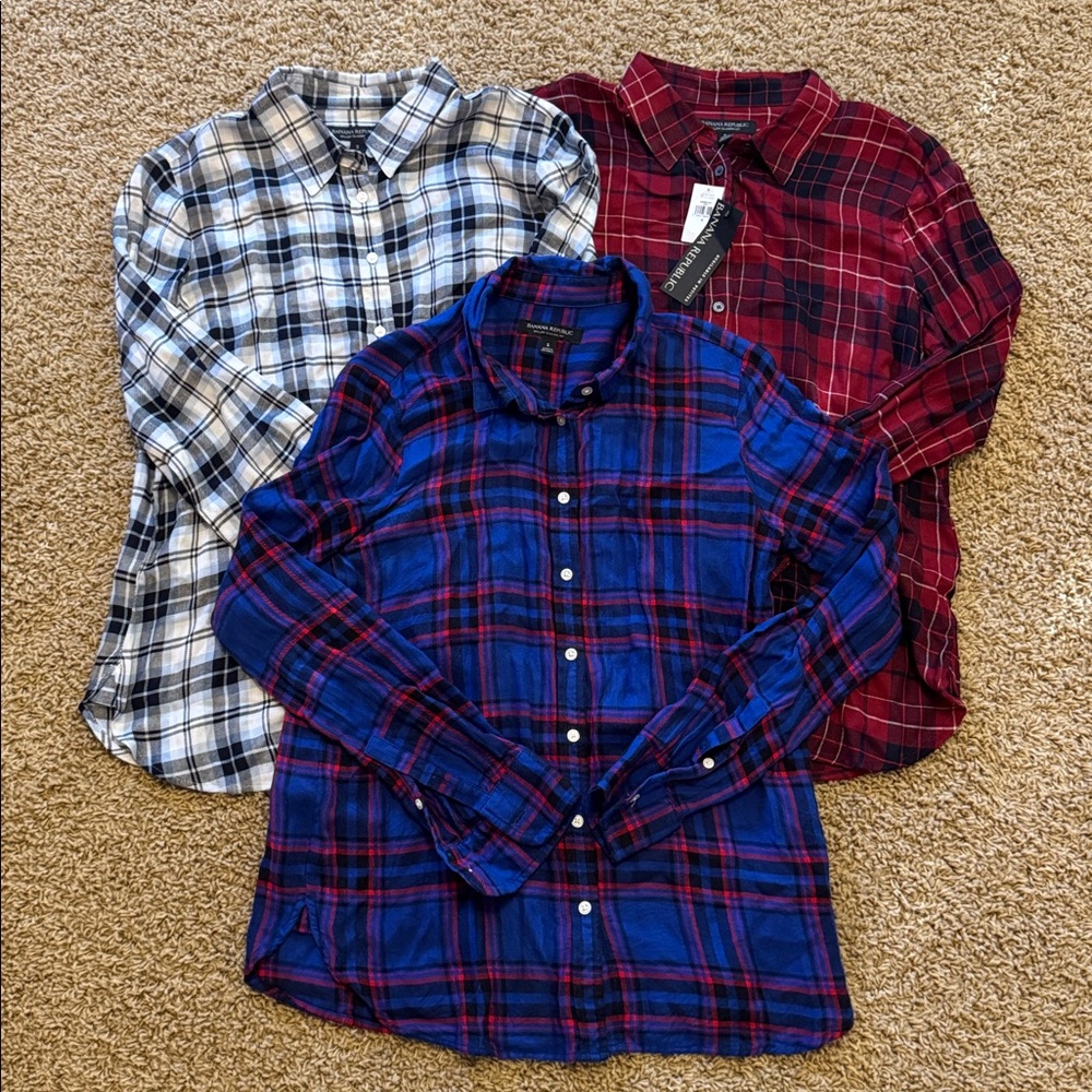 Bundle of Banana Republic Plaid Shirts